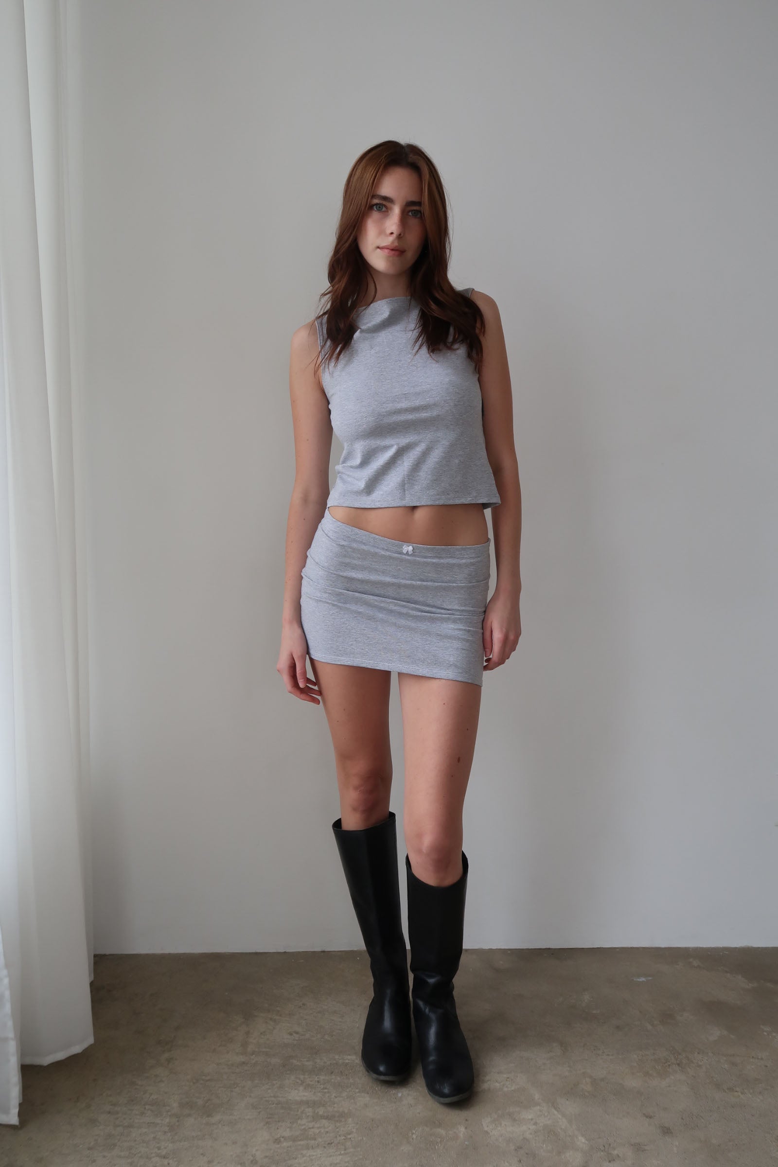 Short skirt - Grey - Ladies | H&M IN