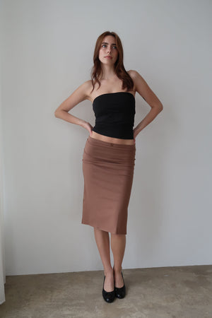 Mocha Demi Midi Skirt